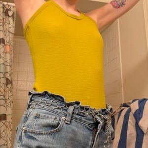 SMALL AERIE yellow halter top